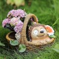 thumbnail image 1 of Garden Statue Animal Planter Figurines Solar Powered Ornament Flower Pot Basket Plant Holder Home Garden Decor,A, 1 of 5
