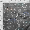 thumbnail image 3 of oneOone Cotton Silk Gray Fabric Bicycle Sewing Material Print Fabric By The Yard 42 Inch Wide, 3 of 6