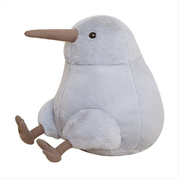 Juguete de Peluche de Pájaro Kiwi Realista Almohada Corporal Rellena de Pájaro Kiwi Gris Regalos de Peluche de Pájaro Kiwi Sentado Realista Grande,A