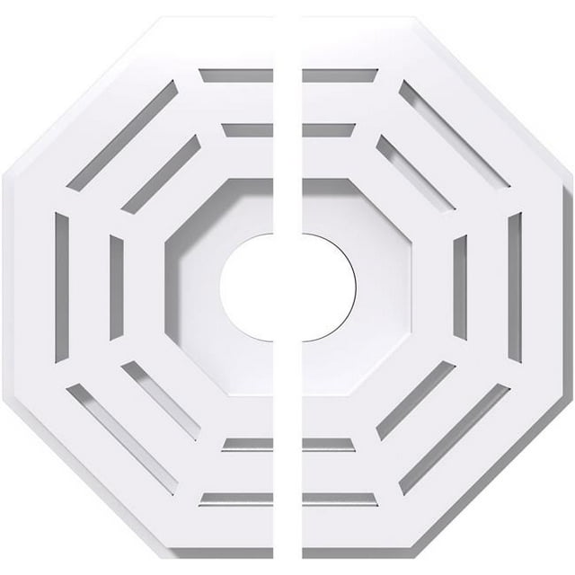 Ekena Millwork CMP10WN2-02000 10 in. OD x 2 in. ID Square Westin Architectural Grade PVC Contemporary Ceiling Medallion - 2 Piece