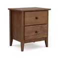 thumbnail image 5 of Grain Wood Furniture Greenport 2-Drawer Bedroom Nightstand, Solid Wood with Brushed Walnut Finish, 5 of 6