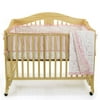 Seed Sprout - 3-Piece Toile Crib Bedding Set, Pink