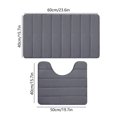 thumbnail image 3 of Soft Foam Bathroom Rug & Toilet Mat Set | Non-Slip Bath Mat | Super Absorbent & Machine Washable | Modern Style for Kids & Adults, 3 of 7