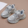 thumbnail image 2 of Quealent Unisex-Child White Tennis Shoes Breathable Sneakers for Boys Girls Lightweight Running Shoes Kids Toddler/Little Kid/Big Kid Gym Footwear Silver for Size 13, 2 of 9