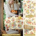 thumbnail image 5 of Pioneer Flower Floral Print Pattern Round Tablecloth 60 X 60 Inch, Wrinkle Resistant Wipeable Table Cloth for Kitchen Dining Picnic Patio Party, 5 of 6