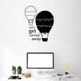 thumbnail image 2 of Carried Away Quote Hot Air Balloon Quotes Wall Sticker Art Decal for Girls Boys Kids Room Bedroom Nursery Kindergarten Garage House Fun Home Decor Stickers Wall Art Vinyl Decoration Size (30x27 inch), 2 of 3