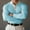 Sky Blue, variant on DAFPZW Mens Knit Long Sleeve Casual Sweater V-Neck Collared Golf Shirts Activewear Pullovers