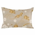 thumbnail image 2 of Yellow Flower Body Pillow Cover, Pillowcase Protectors with Zipper, Breathable Decorative Throw Pillow Case Cover, Japanese Style Floral Leaf on Linen Pillow Shams for Couch Sofa 24x36Inch, 2 of 8
