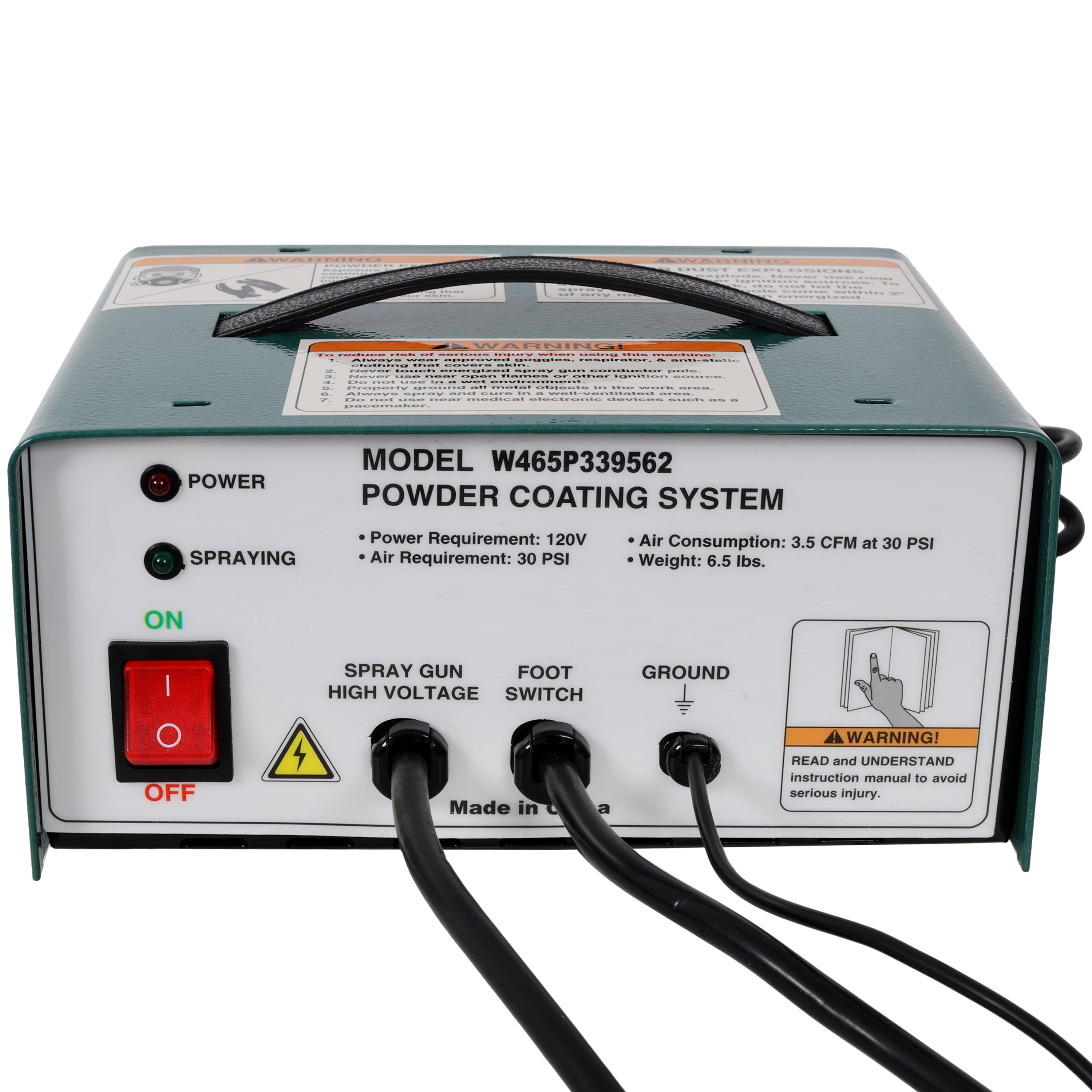 Powder Coating System, 50KV Electrostatic Output, Dual Control Design, Color Cups, Professional-Grade