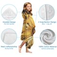 thumbnail image 7 of Yellow Sunflower Art Pattern Hooded Bath Towel，60"x35" for Ages 3 To 12 Kids, Quick Dry Lightweight Soft Microfiber Hood Beach Towel Cover Up for Kids, 7 of 7