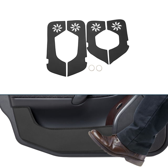 Pegatina antichoque de cuero para puertas de automóvil Unique Bargains para Infiniti QX60 2022-2024, protector de borde lateral de puerta, accesorios interiores negros, juego de 17