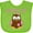 Apple Green, variant on Inktastic Grandpa's Girl - Owl Girls Baby Bib