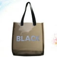 thumbnail image 6 of Himition Fashion Clear Plastic Tote Bag Handbag Simple Large Capacity Sholder Bag Jelly Purse for Summer Swimming (Black), 6 of 6