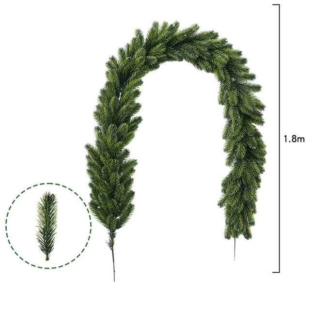 78 Inch Extra Full Realistic Cedar Christmas Garland Staircase Greenery Festive Decorative