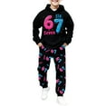 thumbnail image 2 of Kiijoy Girls' Hoodie and Jogger Pants Set Hooded Sweatshirt Sweatpants Tracksuit, Sizes 2-3T, 2 of 6