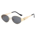 thumbnail image 2 of Gafas de sol ovaladas para mujer, de metal, para fotografía callejera, estilo retro, 2 of 2