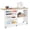 Natural White, variant on SONGMY Folding Sewing Table Multipurpose Craft Station & Side Desk with Compact Design, Wheels, Shelves, Storage Trays, Pegs, Magnetic Doors, Metal Doorknobs - Black