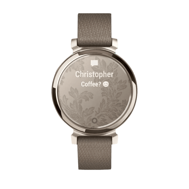 Garmin Lily 2 Classic, Cream Gold with Coffee Nylon Band