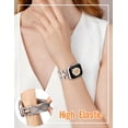 thumbnail image 5 of Wearlizer Braided Magnetic Compatible with Apple Watch Band for Women & Men, D-Shape Stretchy Elastic Nylon Strap, Fits 38/40/41/42/44/45/46/49mm, for iWatch Series 11 10 9 8 7 SE Ultra, 5 of 7