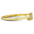 thumbnail image 2 of Social Value 14k Solid Yellow Gold and Genuine Natural Diamond Hexagon Shaped Ring, Size 6.5, 2 of 6