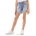 thumbnail image 3 of Jordache Girls Exposed Button Midi Shorts, Sizes 5-18, 3 of 5