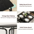 thumbnail image 2 of QinaQin 5 Piece Dining Table Set for 4, MDF and Metal Frame Square Table with Chairs, 2 of 7