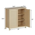 thumbnail image 4 of EDTara Sideboard Buffet Cabinet, Versatile Liquor Coffee Bar Console With Adjustable Shelves and Chic Boho Rattan Accents, Great Storage for Kitchen, Dining Room, or Hallway, 4 of 7
