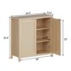 thumbnail image 4 of QinaQin Aparador buffet con almacenamiento, consola para café o licores con repisas ajustables y puertas decoradas en ratán boho, 4 of 7