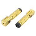 thumbnail image 4 of Unique Bargains 1 Pair Gold Tone Motorcycle Folding Foot Pegs Aluminum Alloy Motor Footrests Pedals Universal Foot Pegs Replacement, 4 of 6