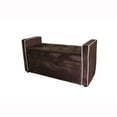 thumbnail image 1 of ORE International Banc de Rangement pour Chaussures 22 Pouces, Suède Marron, 1 of 4