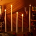 thumbnail image 4 of Velas cónicas LED sin llama Rossesay, 64 unidades, 22 cm, 24,5 cm, 27,5 cm, 32,5 cm, 4 of 7
