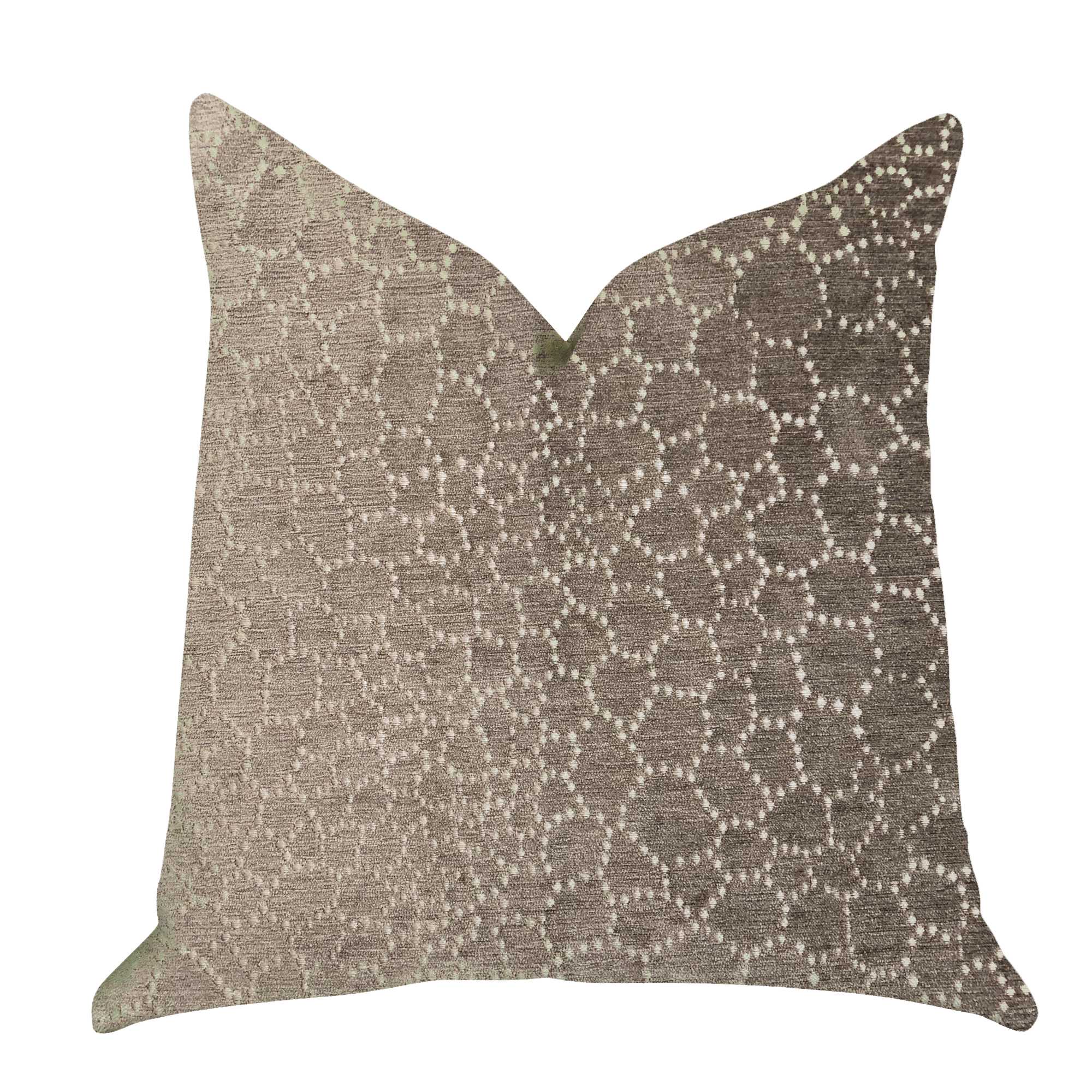 Luxury Throw Pillow in Beige Tones 16in x 16in