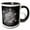 Black/White, variant on 3drose, Elegant Silver Snowflake on Black Background Winter Greetings, 15oz Mug