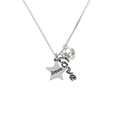 thumbnail image 2 of Delight Jewelry Silvertone Dream Star - Love and Lock Charm Necklace, 18"+1", 2 of 4