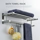 thumbnail image 2 of Toallero de baño Estantes de baño de doble capa con 4 ganchos extraíbles Toallero montado en la pare Tomshoo  Toallero, 2 of 7