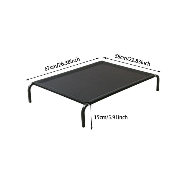 Elevated Dog Bed Raised Outdoor Dog Cot For Large Dogs Installation Requires No Tools Frame With Washable Breathable Mesh Slip Feet Indoor Pet Bed, Summer Ice Mat