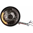 thumbnail image 4 of 7 faros redondos para motocicleta LED intermitentes luz azul universal, modelo: 24, 4 of 5