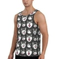 thumbnail image 2 of Cauagu HUSKY Face Print Men's Sleeveless Muscle Shirts,Tank Tops Quick Dry Workout Tank Top Gym Muscle Tee Fitness Bodybuilding T Shirt for Men-Small, 2 of 7
