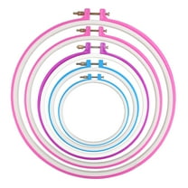Spatiy 5 Pieces Embroidery Hoops, Circle Cross Stitch Ring Embroidery Circle Set, 6 inch to 11 inch ( Multicolor )