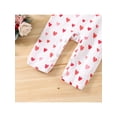 thumbnail image 6 of Qiylii Valentine's Day Baby Girls Romper Love Heart Print Short Sleeves Button Jumpsuit, 6 of 9