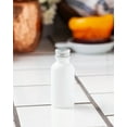 thumbnail image 4 of High Shine Gloss White Glass Boston Round Bottle with Silver Metal Screw On Cap (12 Pack), 4 of 6
