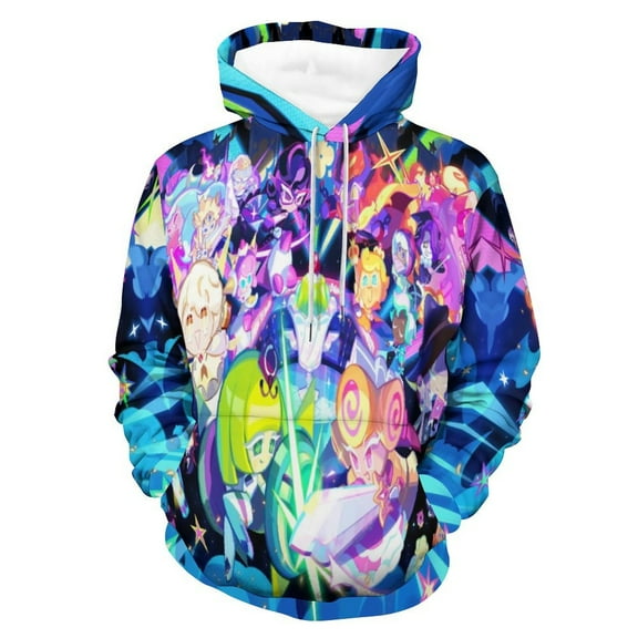 Unisex 3D Printed Cookie Run Kingdom Hoodies Long Sleeve Sweatshirts for Men Women with Big Pockets