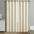 thumbnail image 2 of Better Homes & Gardens Solid Woven Textured Grommet Blackout Curtain Panel, 1-Piece, Ivory, 50" W x 84" L, 2 of 8