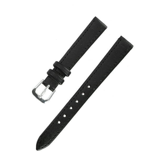 Correa de Reloj de Pulsera Negra Correa de Reloj con Hebilla de Pasador Correa de Reloj de Repuesto Universal de Cuero de PU Accesorio para Relojeros ANGGREK Otros