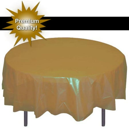 plastic round tablecloth exquisite gold disposable inch pack 1ct cloth duty heavy premium table walmart dialog displays option button additional