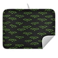 thumbnail image 3 of Green Bat Pattern Drying Dish Mat Quick Drying Absorbent Soft Durable for Kitchen 18" x 24", 3 of 10