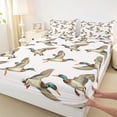 thumbnail image 3 of jejeloiu Rustic Mallard Twin Sheet Sets,Flying Duck Bedding For Girls Boys 3 Pieces, 3 of 7