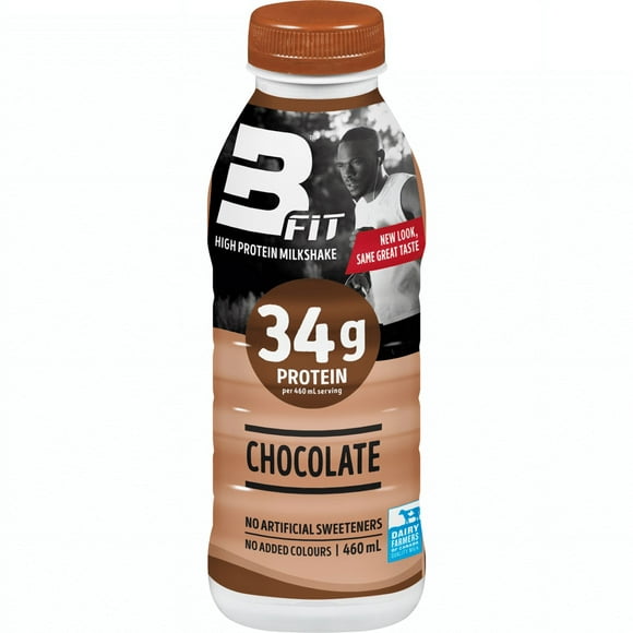 BFit Chocolate High Protein Shake, 34g of protein per Bottle, 460ml