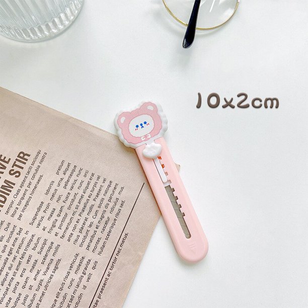 Utility Knife Cute Kawaii Mini Pocket Art Utility Knife Wrapping Box Paper Envelope Cutter Letter Opener School Office SuppliesCN He Qiyong unisex