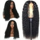 thumbnail image 1 of Peluca de fibra química con cabello largo y rizado, con tubo en espiral pequeño, de alta temperatura y mate, con división., 1 of 1